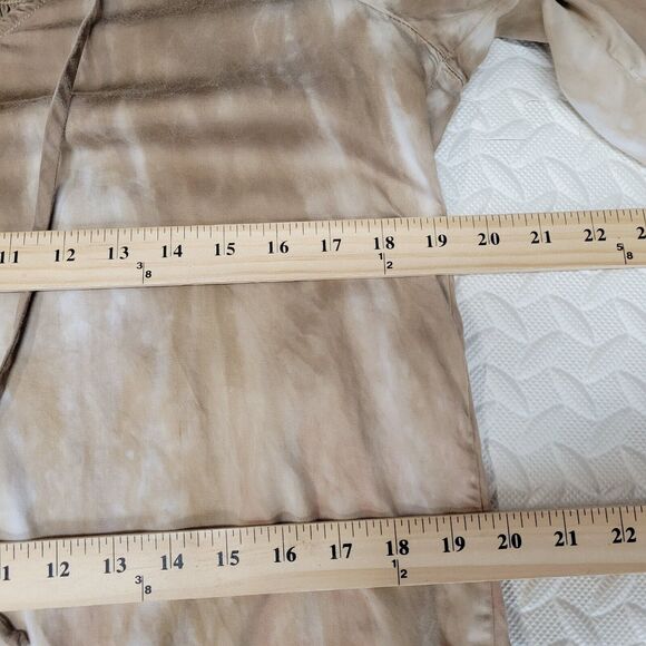 Bella Dahl Smoked Yoke Tunic Dress Flax Henna Ombre Size Small 100% Tencel - Picture 11 of 12